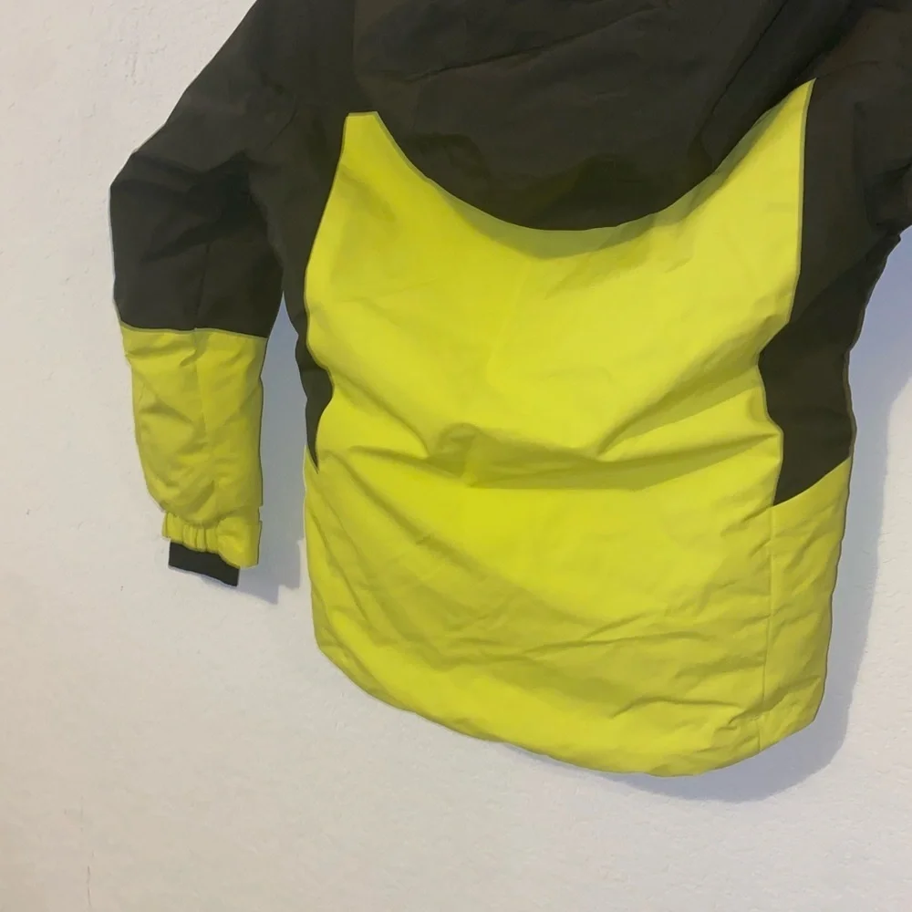 Rossignol Juniors Insulated Waterproof Olive Green Yellow Ski Gorpcore Jacket 8